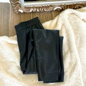Faux leather pants